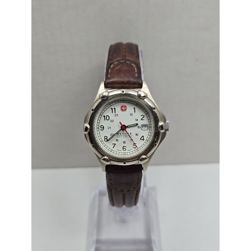Vintage Wenger SAK Design Womens 30mm Swiss Quartz Field Watch 100M New Battery